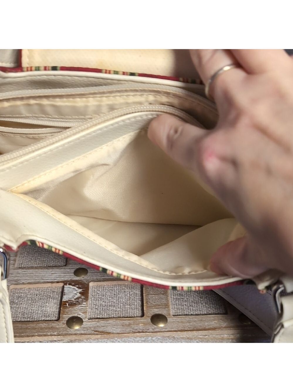 Homestead Holiday Stripe Bag By Longaberger - Picture 10 of 14